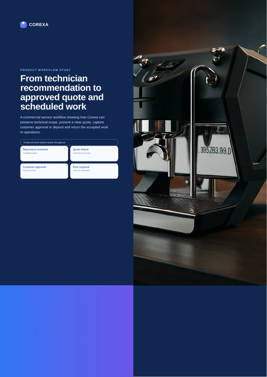 Cover of From technician recommendation to approved quote and scheduled work