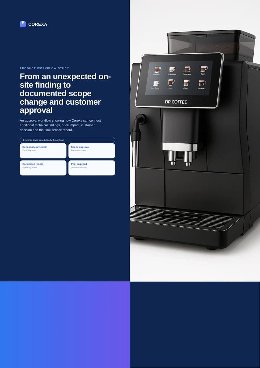 Cover of From an unexpected on-site finding to documented scope change and customer approval