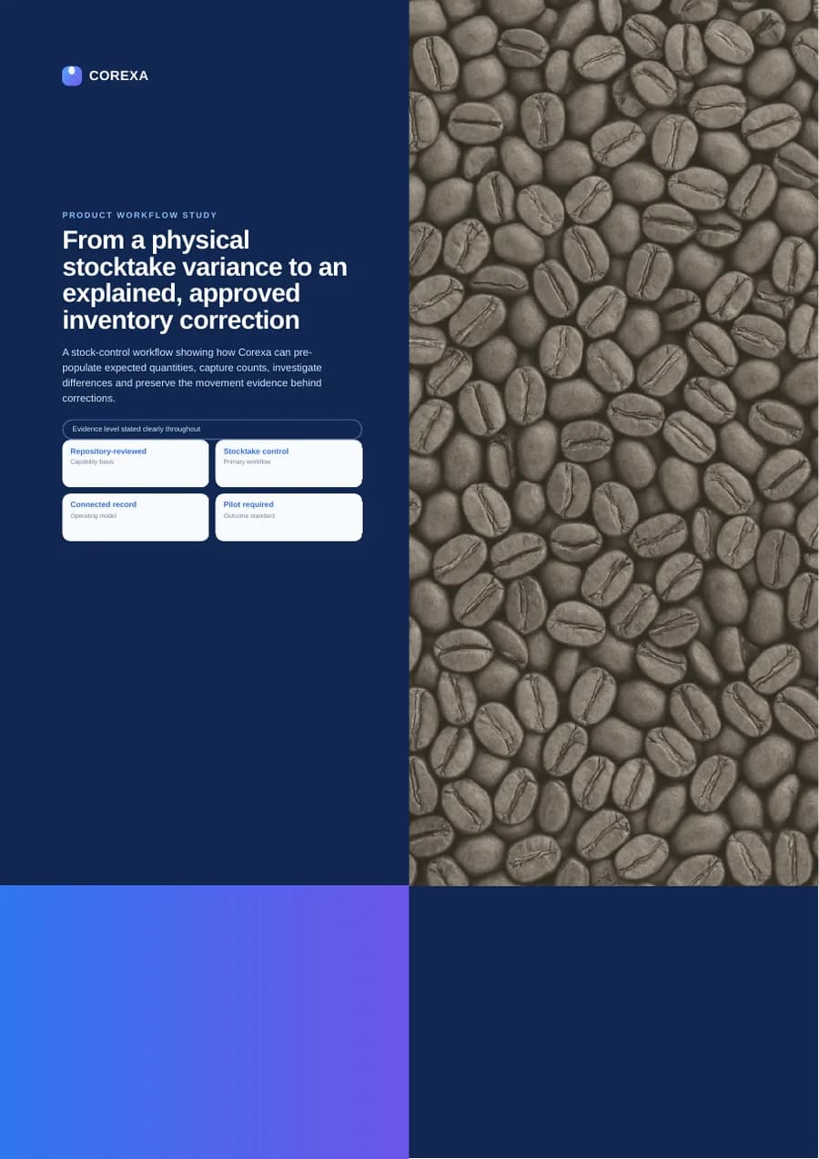 Cover of From a physical stocktake variance to an explained, approved inventory correction