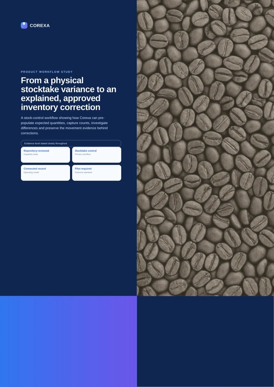 Cover of From a physical stocktake variance to an explained, approved inventory correction